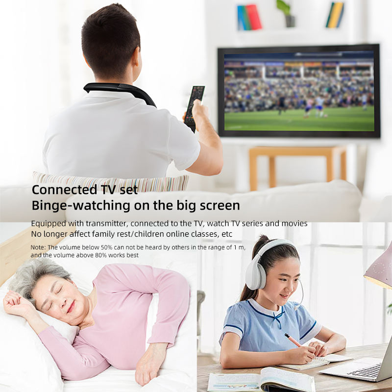 Neckband Bluetooth Speakers Stereo Sound Box Hands-free Microphone