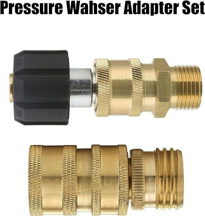 Pressure Washer Adapter Set--(simple and fast installation, suitable for M22 to rotate to 3/4 inches, 3/8 inches, 8PC)