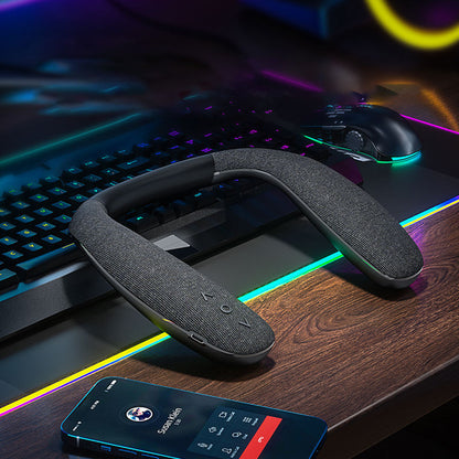 Neckband Bluetooth Speakers Stereo Sound Box Hands-free Microphone