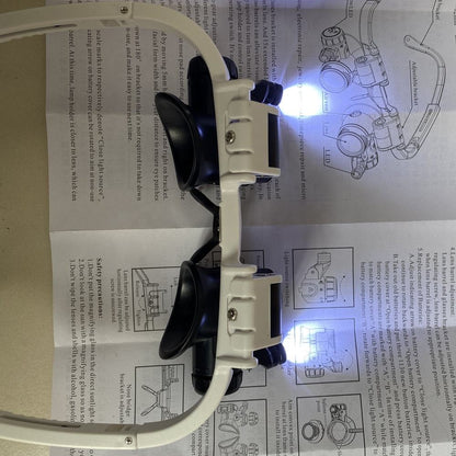 LED Glasses Magnifying Glass
