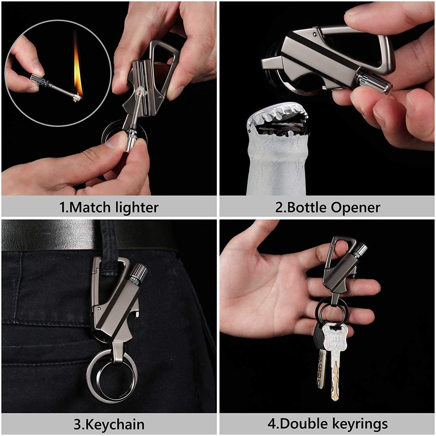 Multifunctional Reusable Waterproof Keychain Bottle Opener