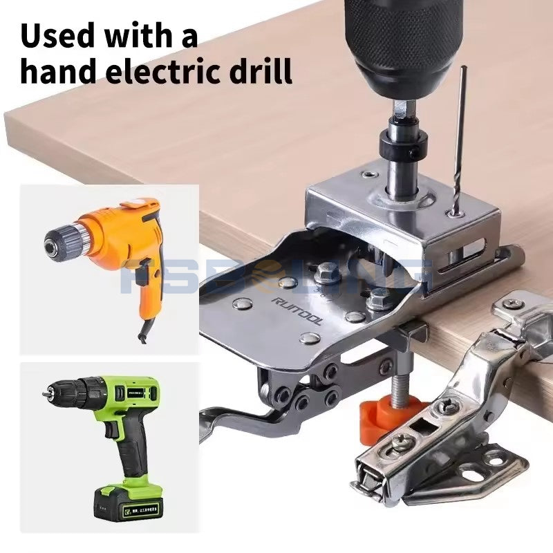 Woodworking Hinge Boring Jig Hole Opener Kit