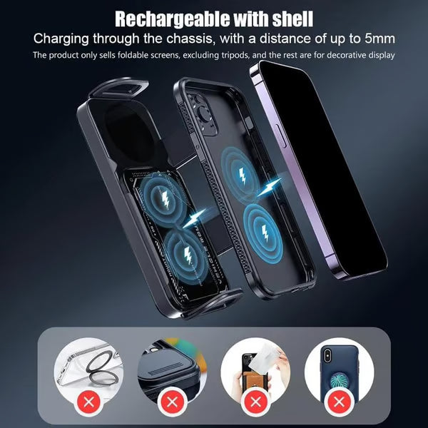 Smart 2-in-1 Auto-Rotating Car Phone Holder Wireless Charger Mount