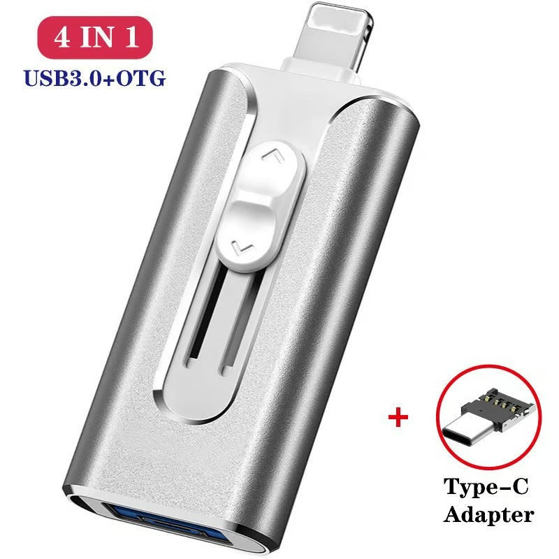 Flash Drive Intended for iPhone iPad, Memory Stick Storage for Photos and Videos Backup, Compatible with iPhone iPad Android PC, Plug and Play