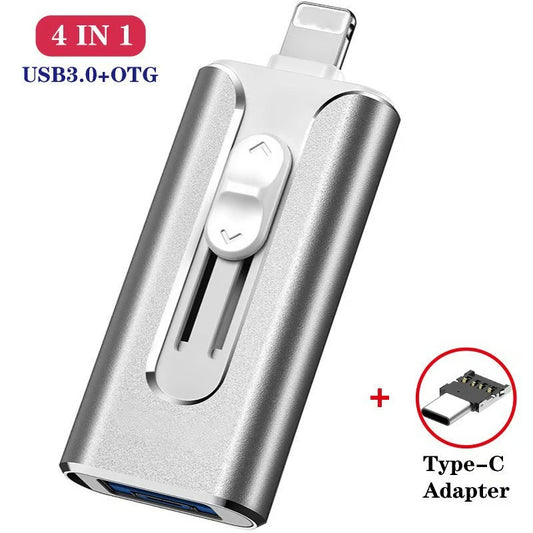 Flash Drive Intended for iPhone iPad, Memory Stick Storage for Photos and Videos Backup, Compatible with iPhone iPad Android PC, Plug and Play