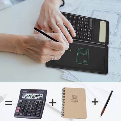 Solar Battery Dual Power Multifunction Calculator with Handwriting Board