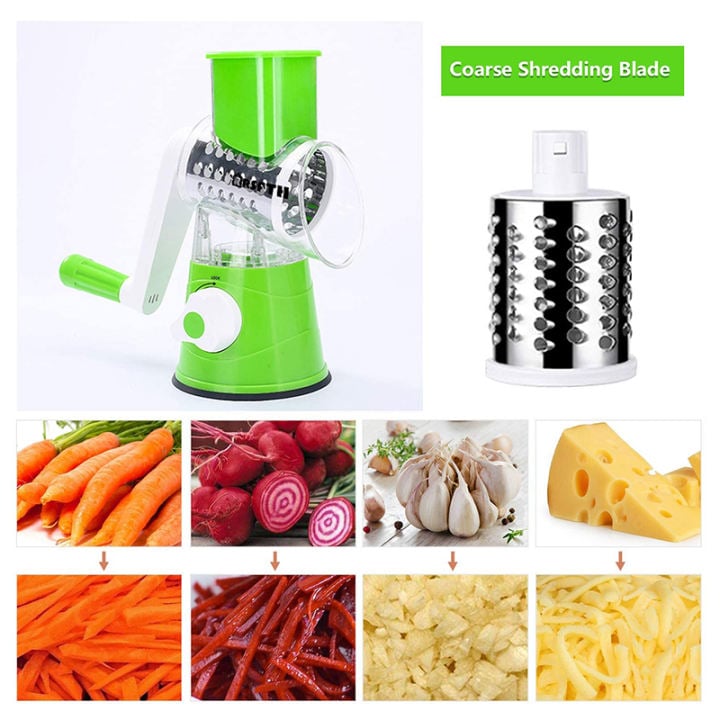 3 in 1 Rotary Cheese Grater Vegetable Slicer