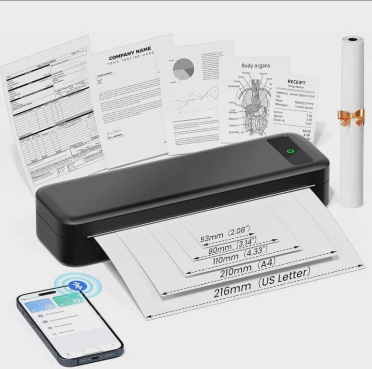 Modern Wireless Bluetooth A4 Inkless Smart Printer