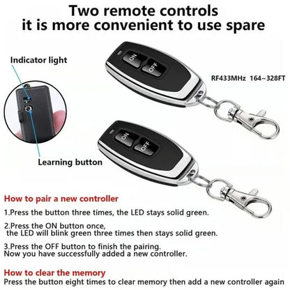 🔥 Wireless Remote Switch🔧（2 remote control）-220v