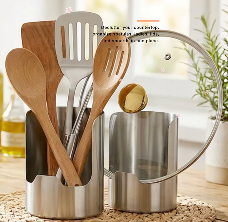 Multi-Purpose Stainless Steel Utensil Holder