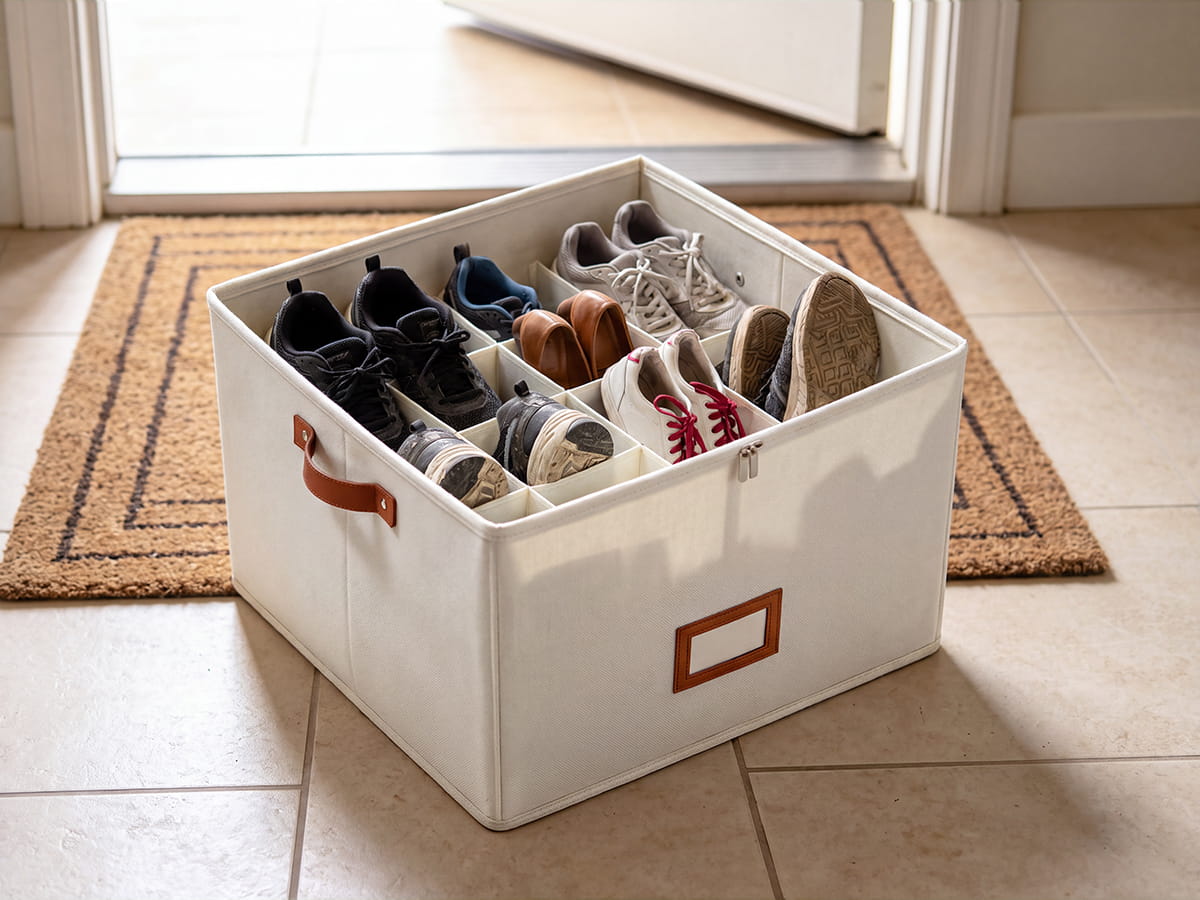 ⏳Limited time 50% off💥Oxford Fabric Foldable Design Shoe Organizer, Storage Box