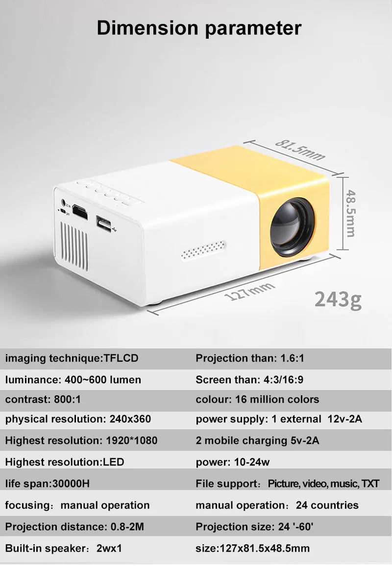 Smart Mini Pocket Projector