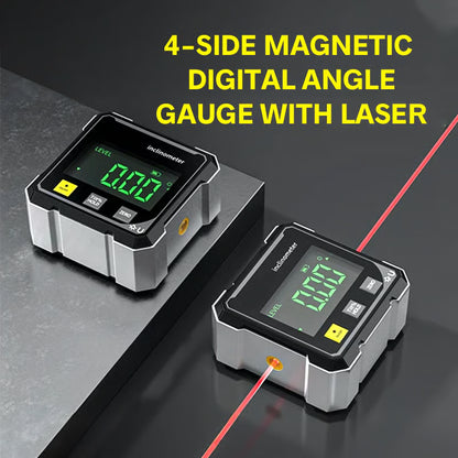 Magnetic Digital Angle Finder with Electronic Lase