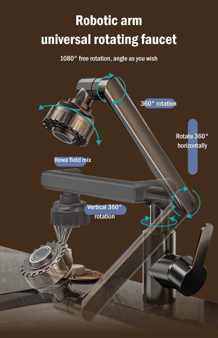 1080° Mechanical Arm Rotating Faucet