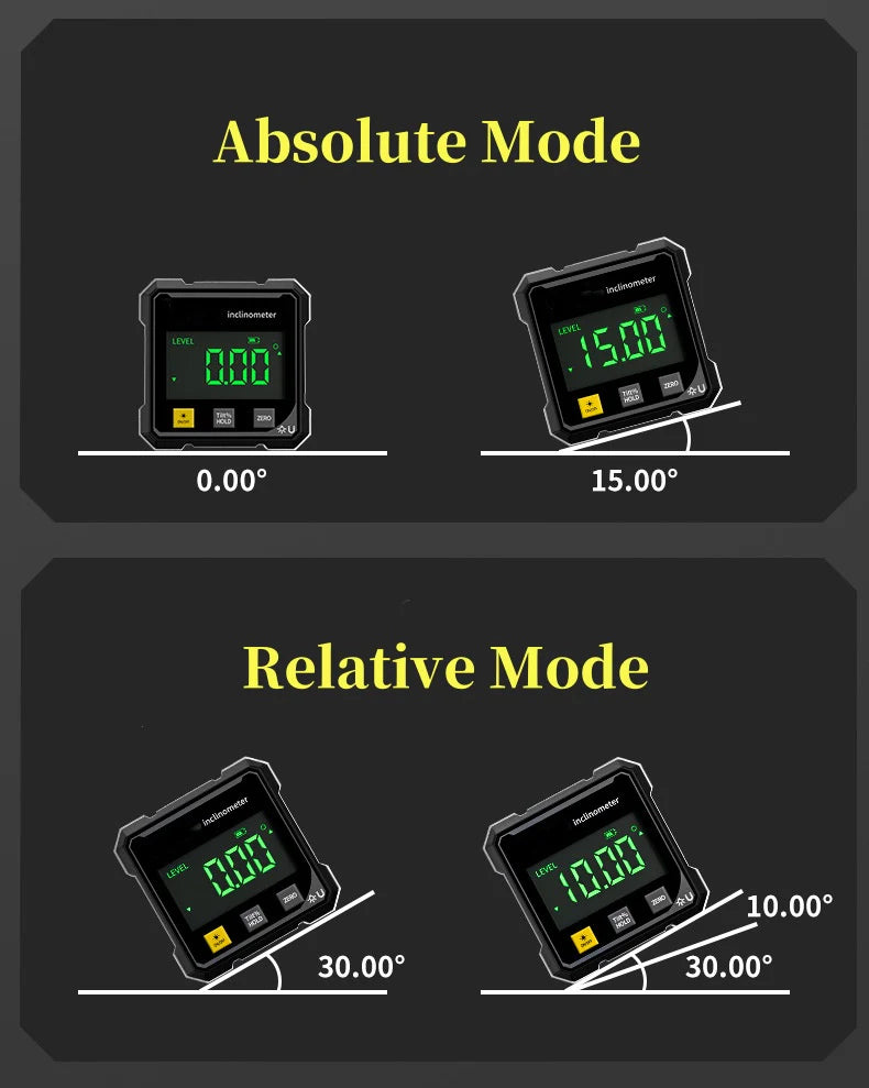 Magnetic Digital Angle Finder with Electronic Lase