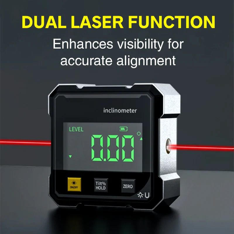 Magnetic Digital Angle Finder with Electronic Lase