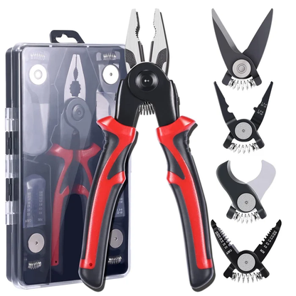 5-in-1 Interchangeable Head Pliers Tool Set