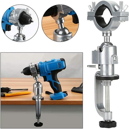 Table Bench Vises Clamp for Drill/Electric Grinder, 360° Aluminum Alloy Rotating Stand for Universal Wood Working Jewelry Making