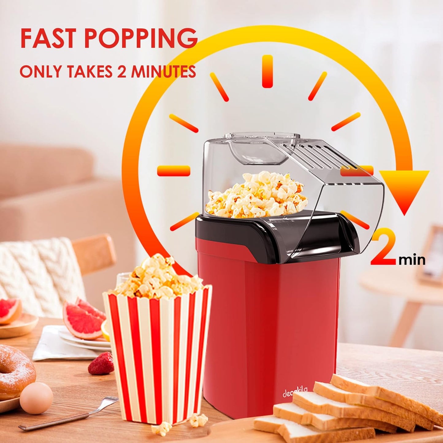 2023 The latest electric popcorn machine/less oil and low fat health